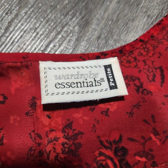 Vintage 90s romantic dainty red floral midi dress from Wardrobe Essentials - Picture 11 of 16